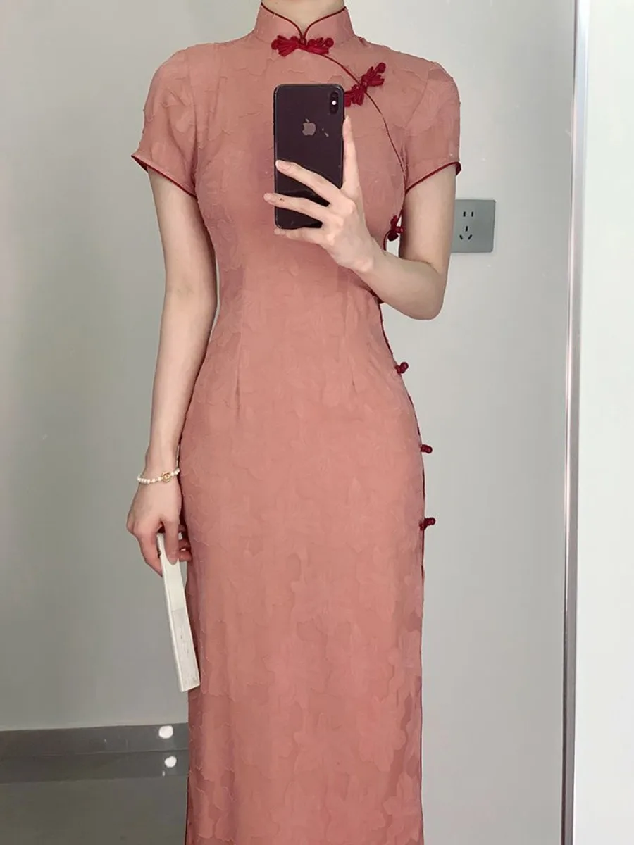 

2025 Новое китайское Ципао, Cheongsam для молодых девушек, винтажное литературное студенческое платье, летнее платье в национальном стиле для кампуса, новое китайское платье