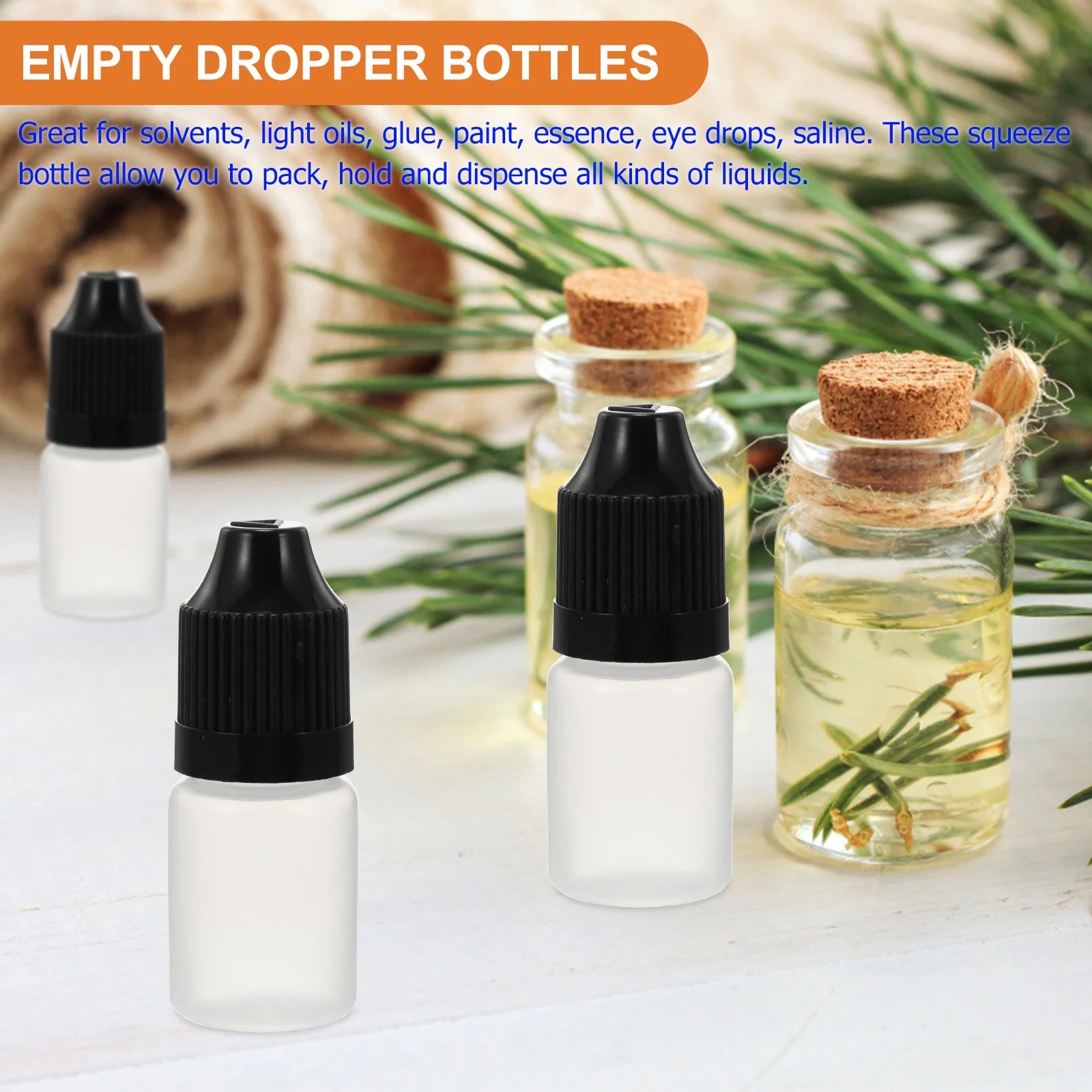 

20pcs 5Ml Squeezable Eye Drop Refillable Plastic Dispenser For Travel Business Trips Reusable Washable Liquid Containers