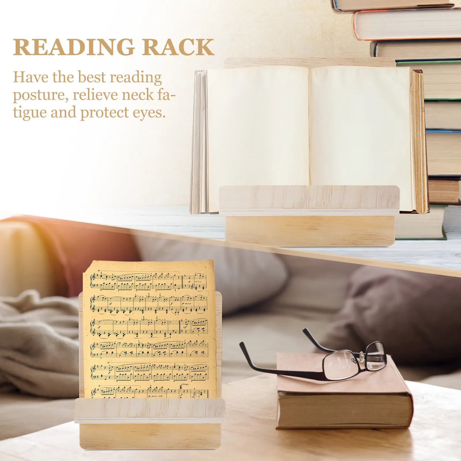 1Pcs Adjustable Wooden Book Holder Desktop Reading Stand for Hands-Free Studying Reading Learning Music Sheet Display Ergonomic