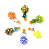 Cute Glass Duck Mini Figurines Colorful Cartoon Animal Tiny Statue Craft Ornament Home Fairy Garden Easter Micro Landscape Decor 3