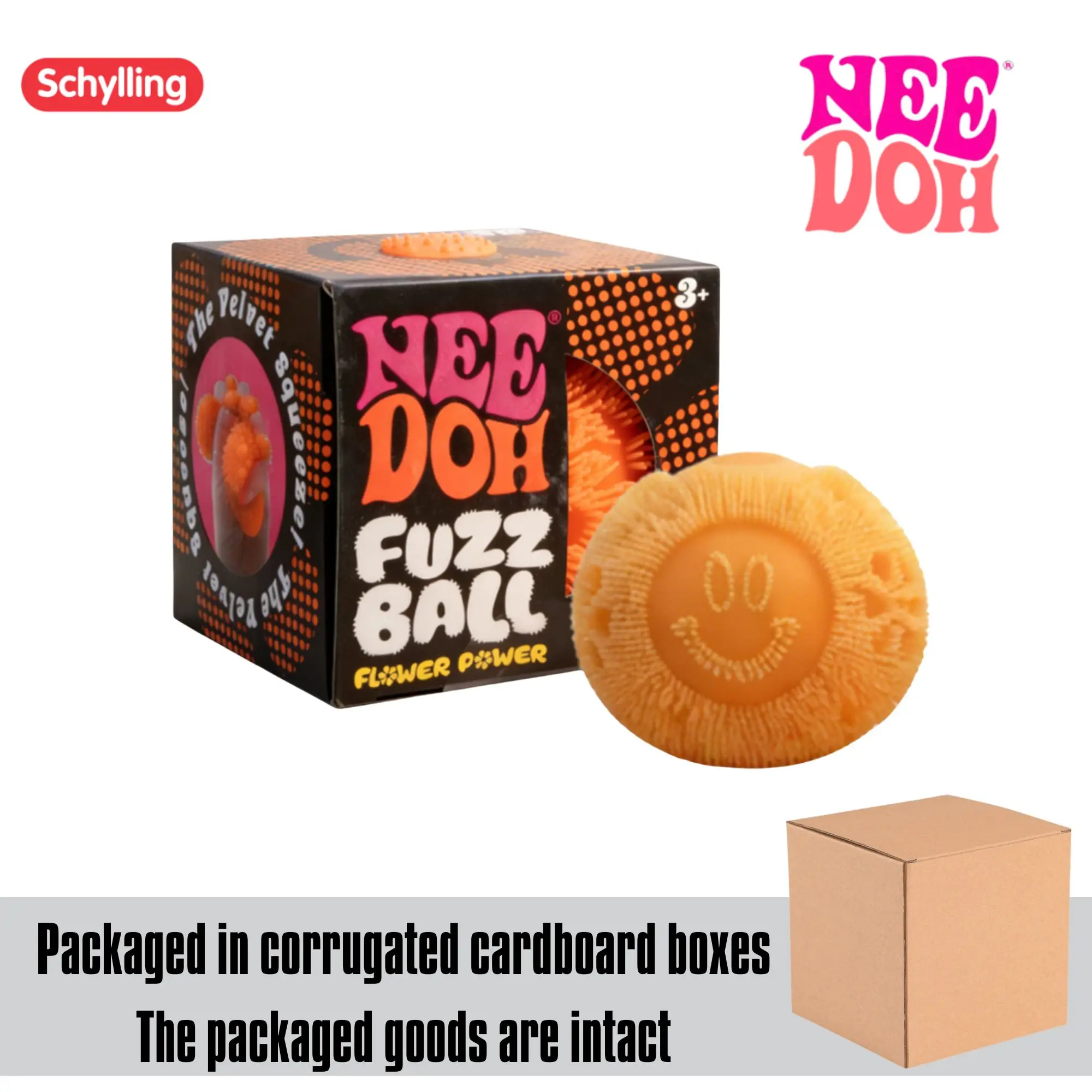 NeeDoh Fuzz Ball Blind Box Serie Desktop-Deko Stressabbau-Spielzeug Geeignet für Menschen unter Druck Spaßiger Weicher Stressball
