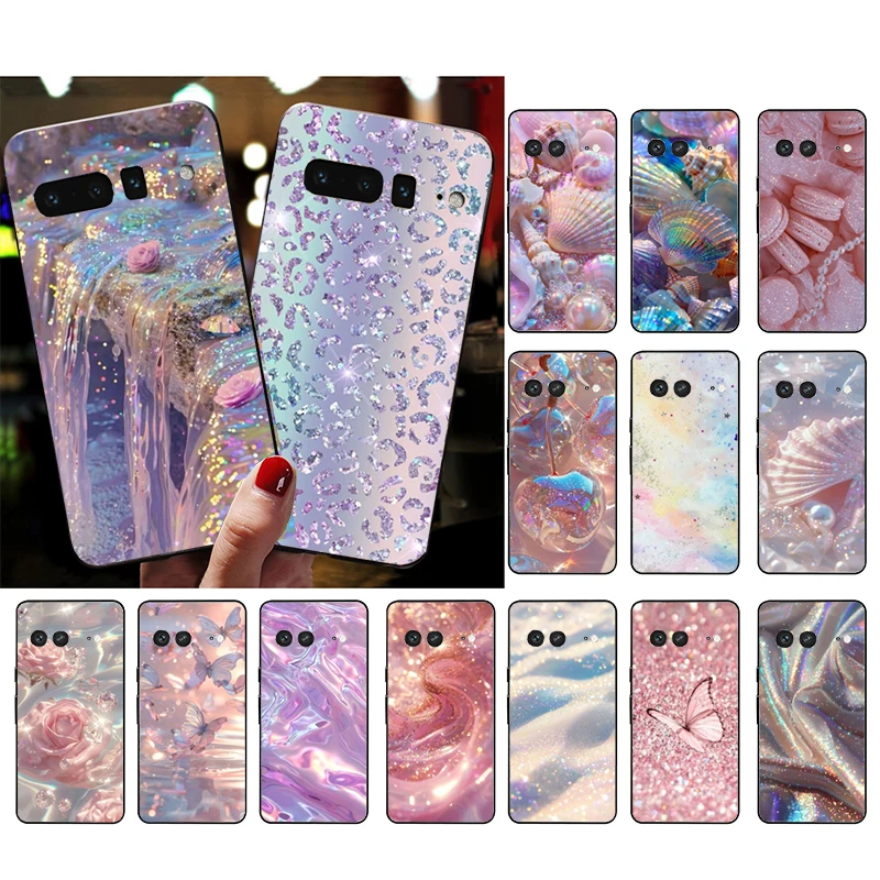 

Glitter Pink Aesthetic Phone Case For Google Pixel 9 Pro XL 8 7 6 Pro Pixel 8A 7A 6A 4A 3A 3XL Pixel 8 7 6 5 4