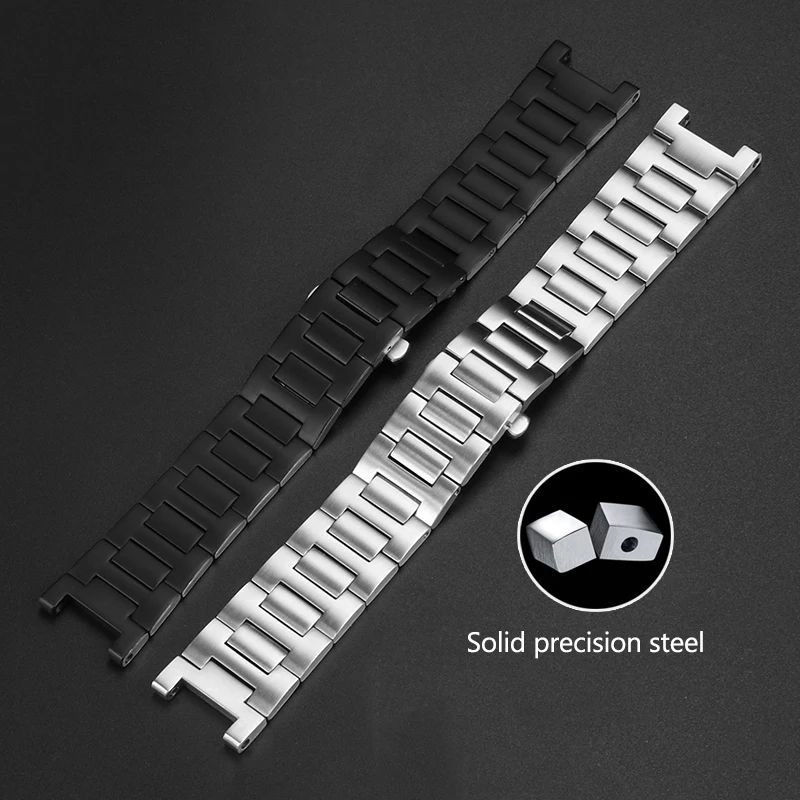 Bracelet Notch Precision steel 20*12MM 22*14MM Watch Band Wristband Folding Clasp For Cartier Pasha Stainless steel Watch Strap