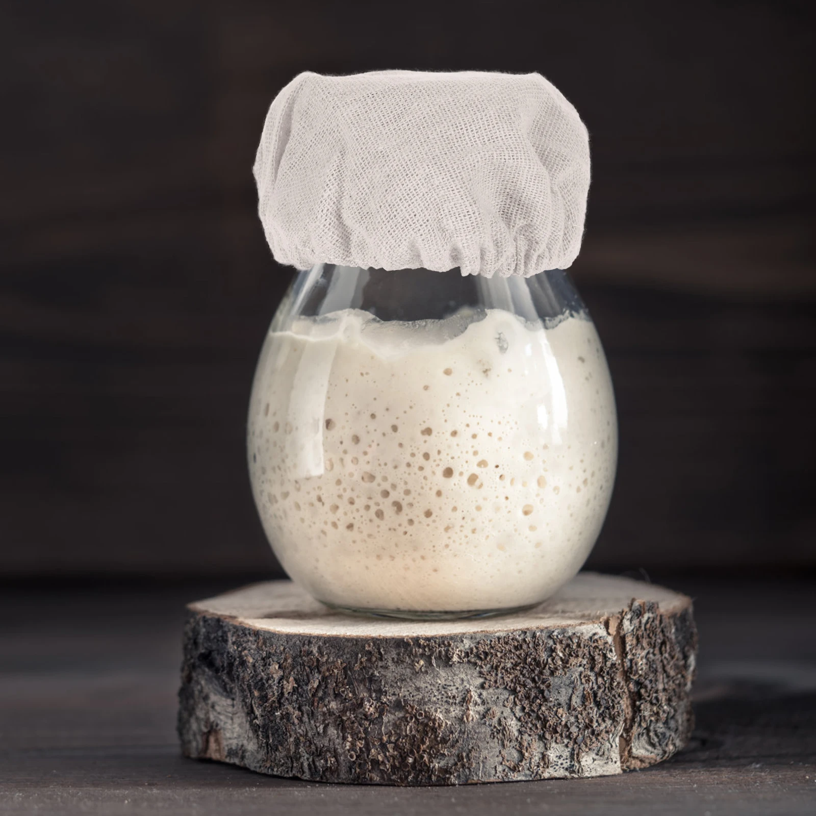 

4Pcs Fermentation Jar Cloth Covers Reusable Breathable Replacement Caps for Sourdough Starter Bottle Storage Lid