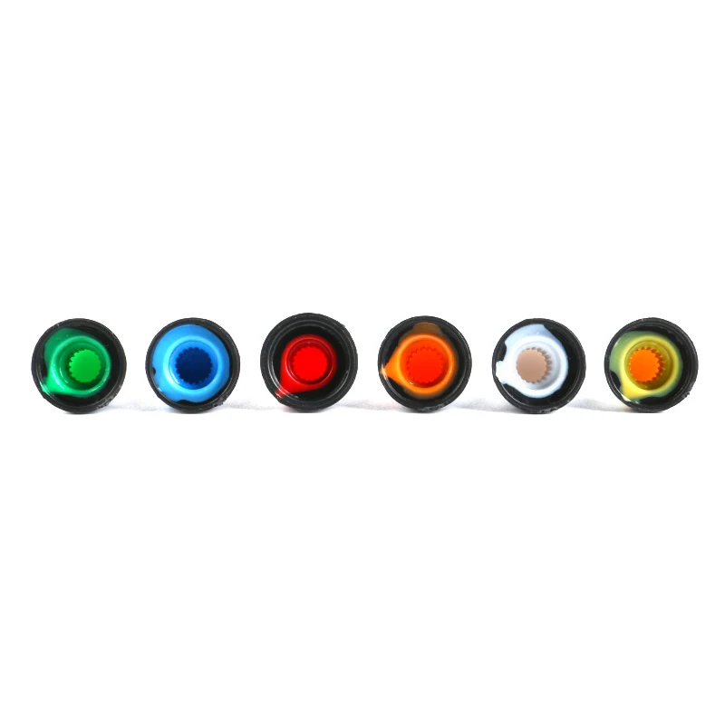 30 Stück/6 Stück WH148 Potentiometer-Knopf-Set, Kunststoff-Knöpfe, Kappe, 6 mm Wellenloch, AG2, Gelb, Orange, Blau, Weiß, Rot, Grün, 6 Werte x 5 Stück/1 Stück – Detail 4