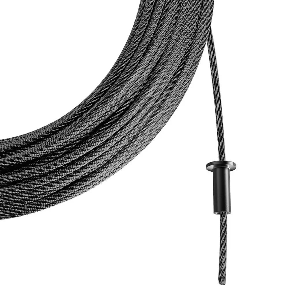 45 Stück schwarze Edelstahl-Schutzhüllen für 1/8 Zoll 5/32 Zoll 3/16 Zoll Deck-Kabelgeländer für Holz-/Verbundpfosten