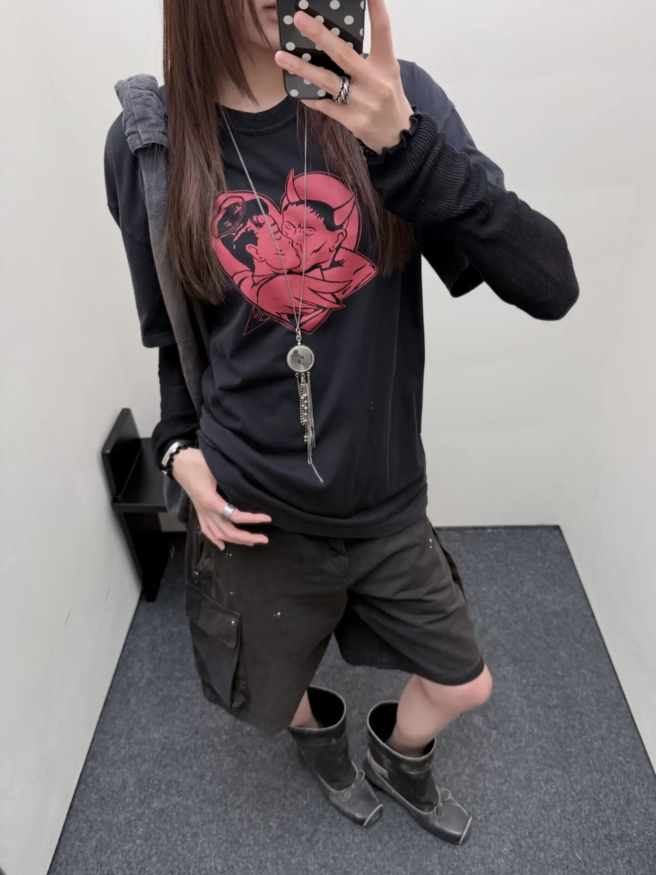 OL Angel Devil Love Printed Short Sleeve T-Shirt 26SS