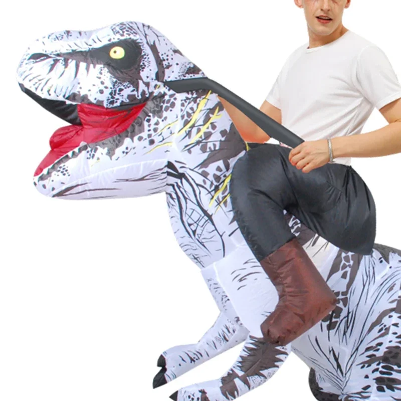 Terno inflável Tyrannosaurus Rex para adultos, cosplay de esportes ao ar livre, carnaval de Natal, dinossauro montado, festa de carnaval