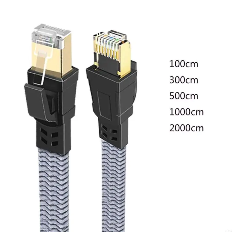 CORA Flat CAT8 Ethernet Cable for Fast Speed 40Gbps Data Transfer and Stable Connection Cord 1-20m Optional