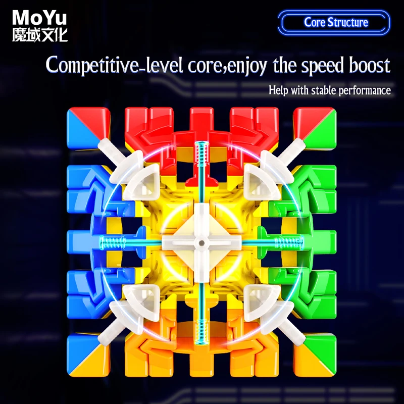 Moyu meilong-磁気キューブ,7v2マジックキューブ,マグネットなし,7x7x7,子供用スピードパズル,7x7 ルービックキューブ