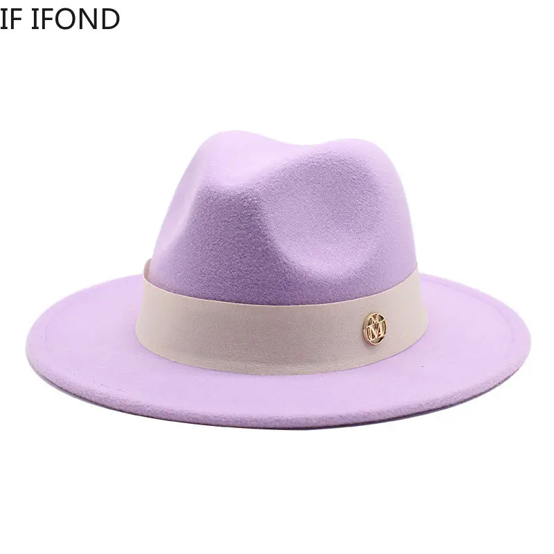 New Fedora Hat For Women Winter Elegant Fashion Formal Wedding Decorate Church Cap Panama Party Jazz Hat chapeau femme