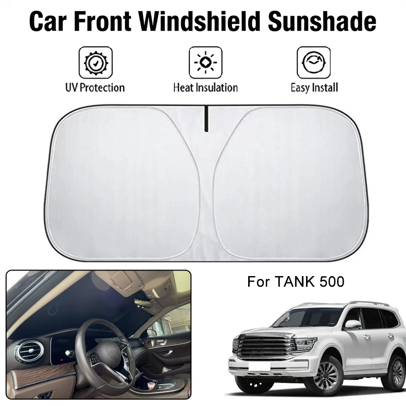 

Car Front Windshield Sunshade Cover For TANK 500 UV Block Heat Insulation Auto Interior Sun Protection Accessories