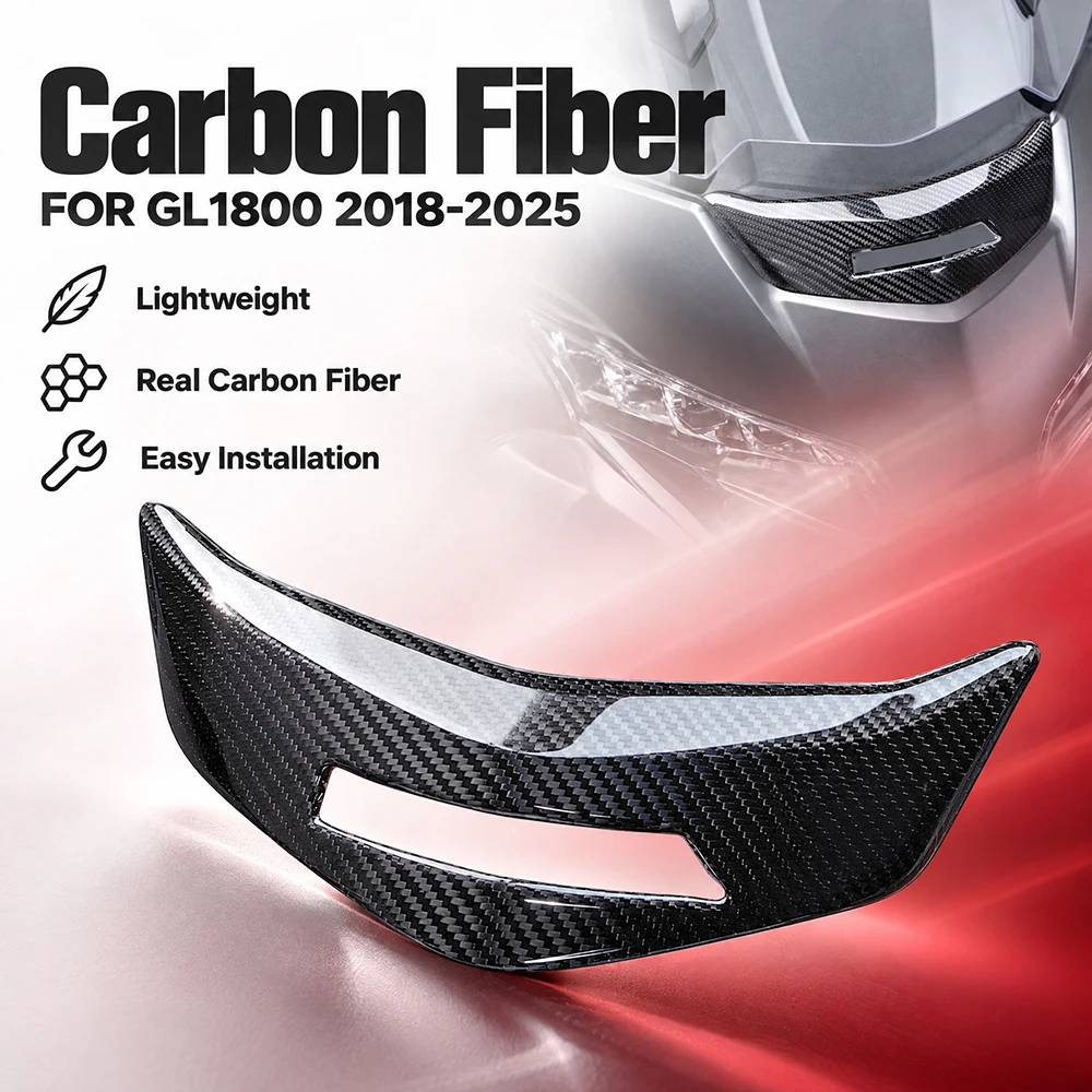 Motorcycle Carbon Fiber Fairing Head Cover Front Upper Cowl For Honda Gold Wing GL1800 2018-2025