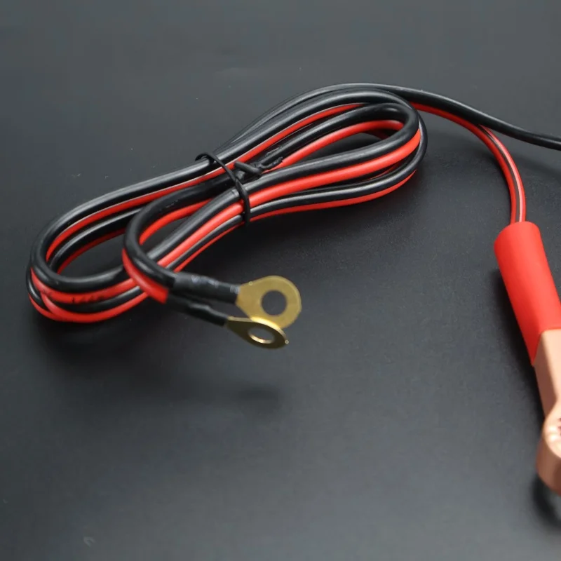 40*32*mm 2 Stück Auto 50AMP Batterie Inverter Draht Power Transfer Kabel Krokodilklemme 0, 25 Zoll/6,3 mm Ringkabelschuhe in Lochgröße – Detail 3