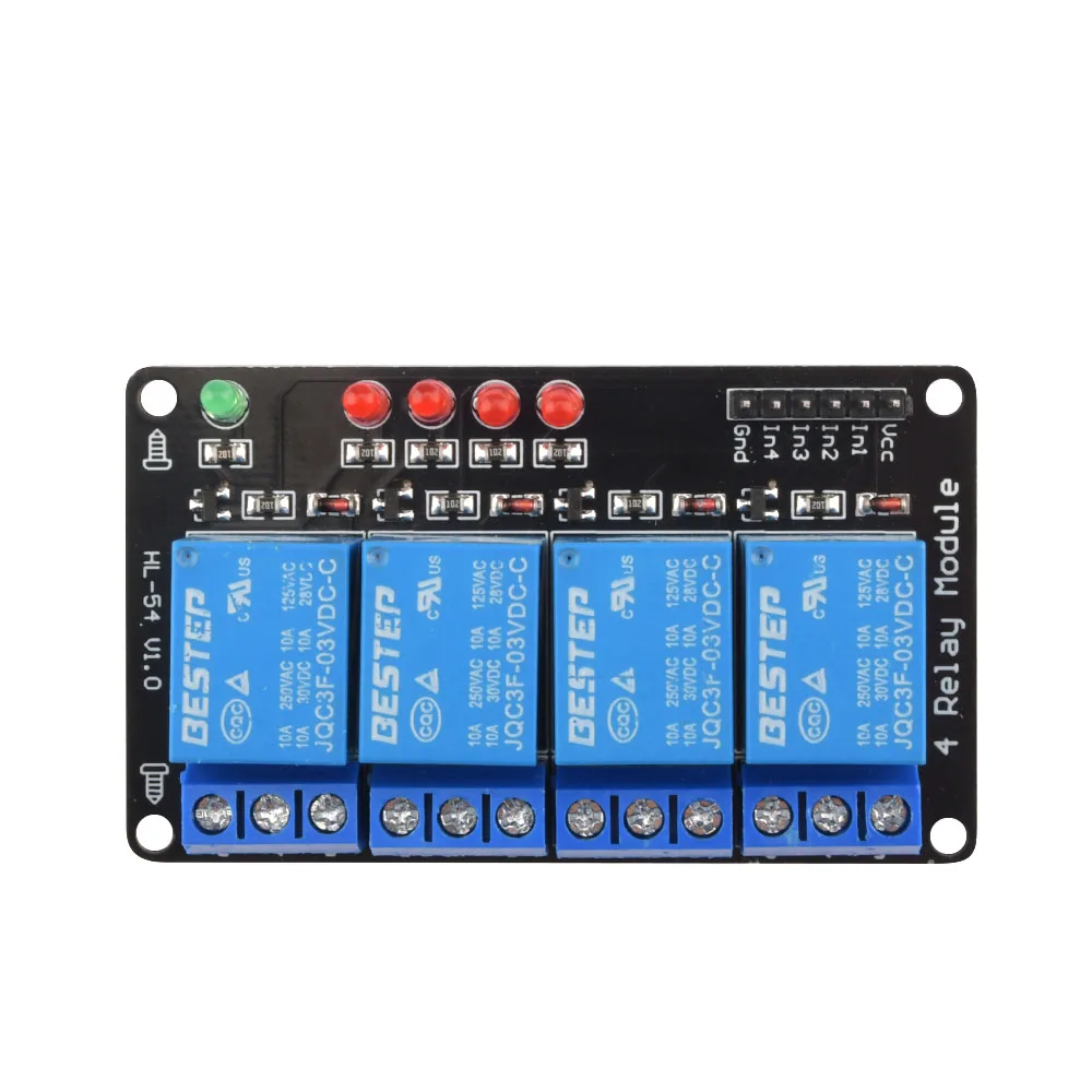 Low Level Triggered Luminous Relay Module 3V 3.3V 1/2/4 Channel Various Options Available for Electronic Projects