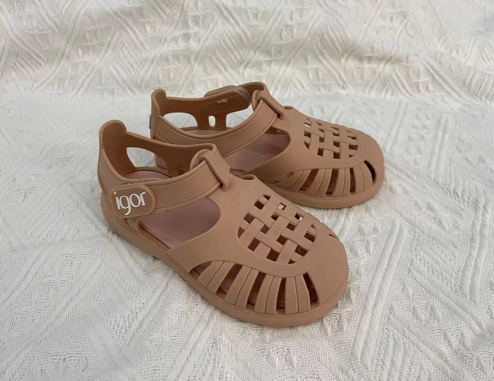 New Spanish Style Children's Baotou Roma Sandal Kids Casual Boy Soft Sole Retro Girl Baby Flat Jelly ShoesSO138