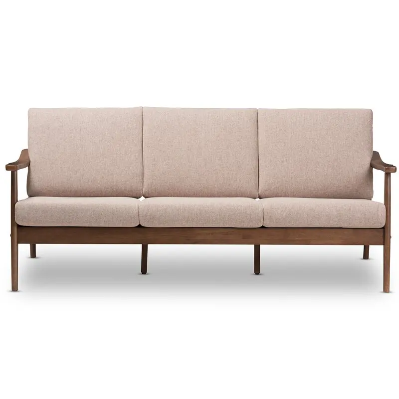 

#Wholesale North America Brown Style Living Room Furniture Modern Solid Walnut Wooden Sofa