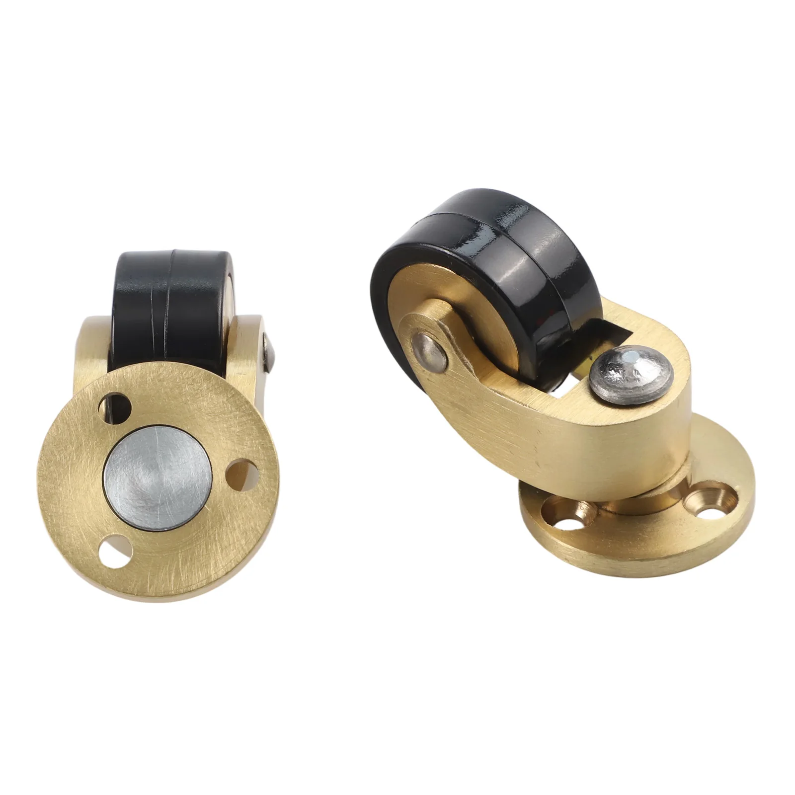 4 Brass Casters with 360 Degree Swivel and Silent Bearings for Furniture Mobility Including Sofas and Tables 4