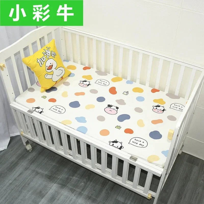 51x28inch(130x70 cm) Newborn Baby Fitted Crib Sheets Cartoon Print Bed Sheet Baby Bed Mattress Covers for Unisex Baby Boys Girls