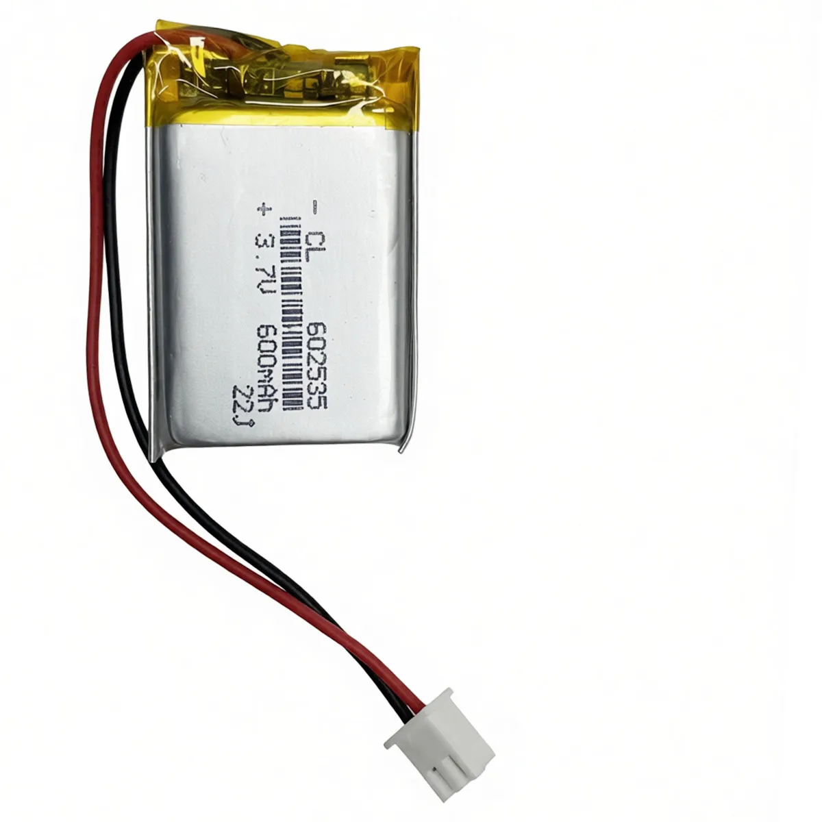 602535 3.7V 2.54mm 2P Lithium Battery Battery 600mAh Lipo Rechargeable Polymer Batteries for Tracker Monitor Dog Trainer Cell