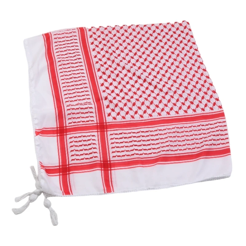 A2ES Arabische Tulband Moslim Hijab Keffiyeh Sjaal Kwastje Stijl Shemagh