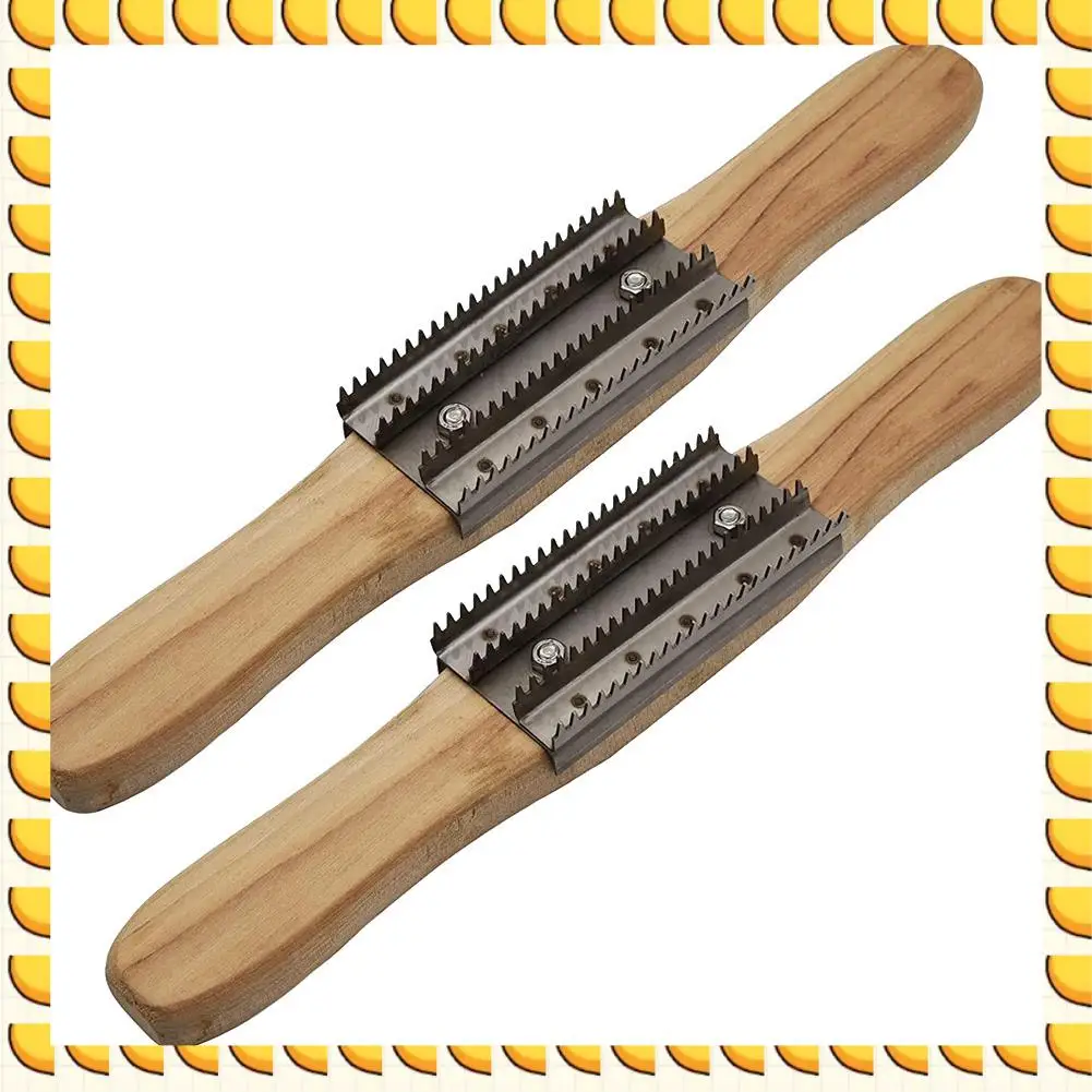

BAAU 2X 15 Inch Buffing Wheel Rake For Compound Cleaning,Removing Residual Compounds Metal,Rake Steel Polishing Wooden Handle