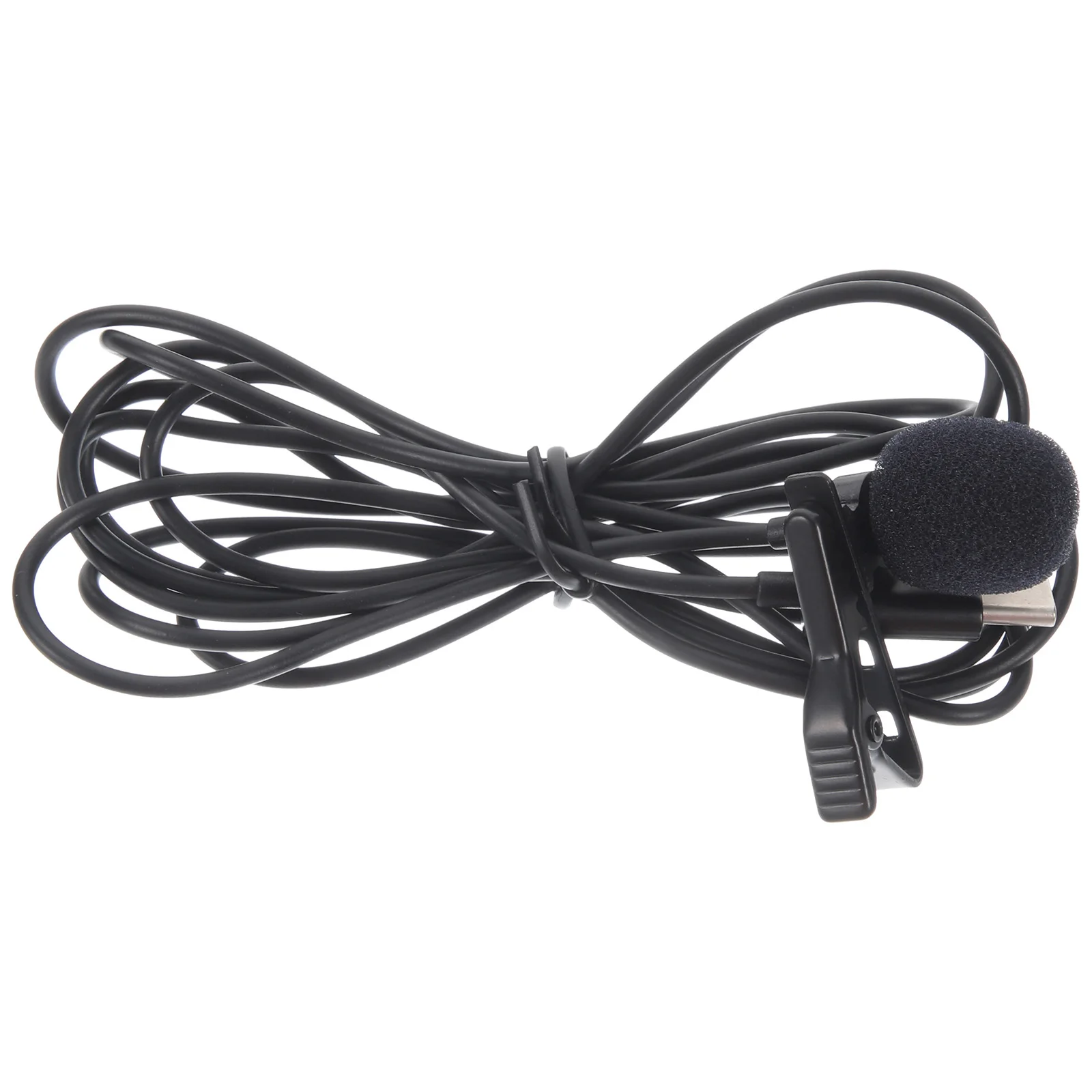 

1pcs Lavalier Microphone Miniature Clip Lapel Black Recording Mic for Live Streaming Video Lectures Performance