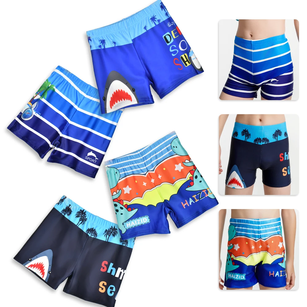 Cartoon Children Trunks Swimwear Pattern Boys Swim Trunks For Boys Elastic Waist Beach Shorts L-3XL Boys Swim Trunks Shorts