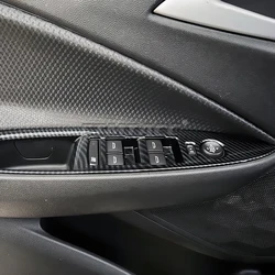 Armrest Window Lift Button Panel Inner Bowl Frame Cover Trim For Chevrolet Cavalier ONIX 2019 - 2024 Carbon Fiber Accessories 