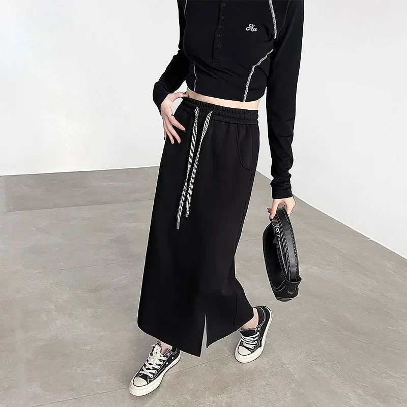 Women's High-End Style Hip-Hugging One-Step Half-Length Skirt Straight Tube A-Line Slit Long Skirt for Fashionable Look - view 4
