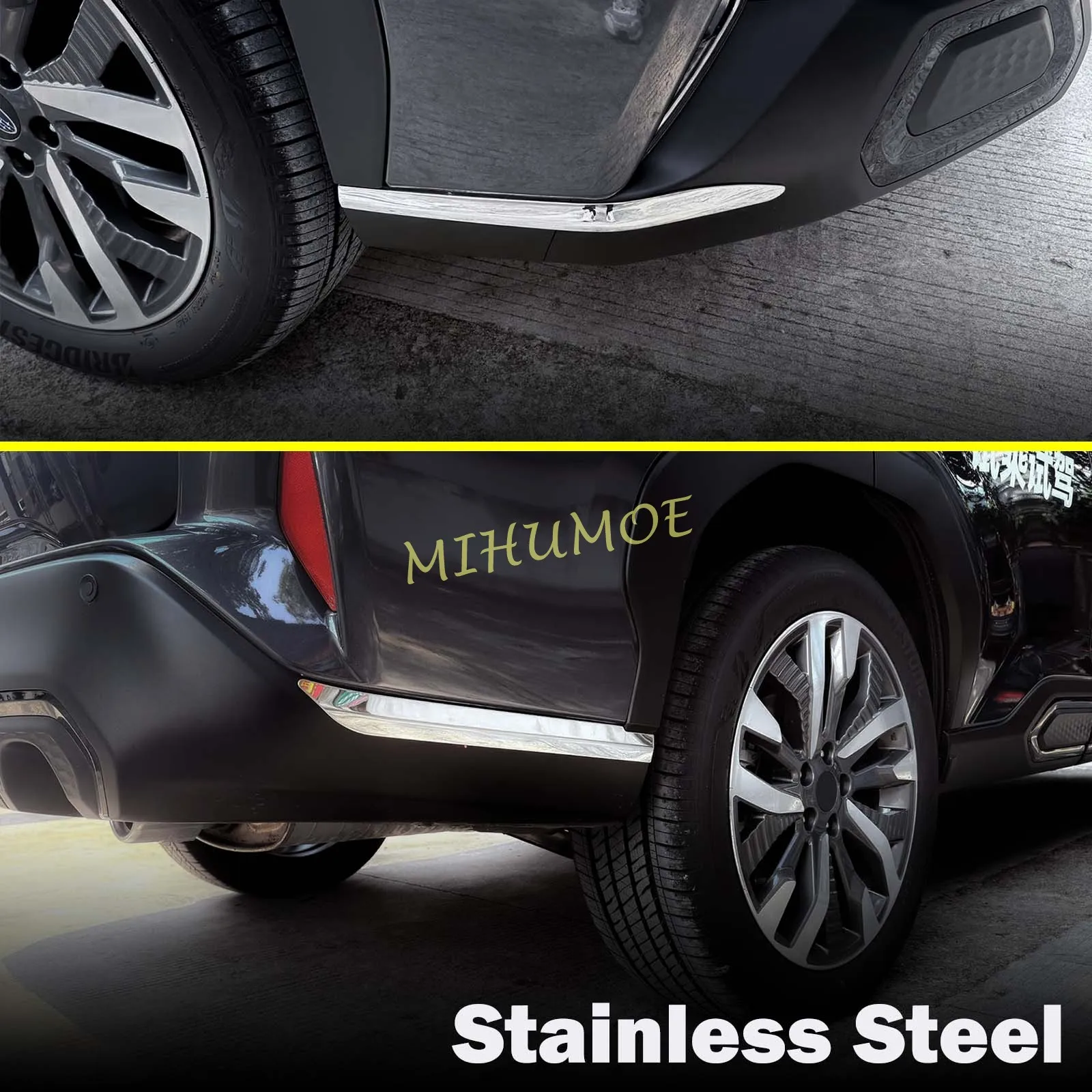 

Front + Rear Bumper Corner Protector Guard Stylish For Subaru Forester 2025 2026 Stainless Steel