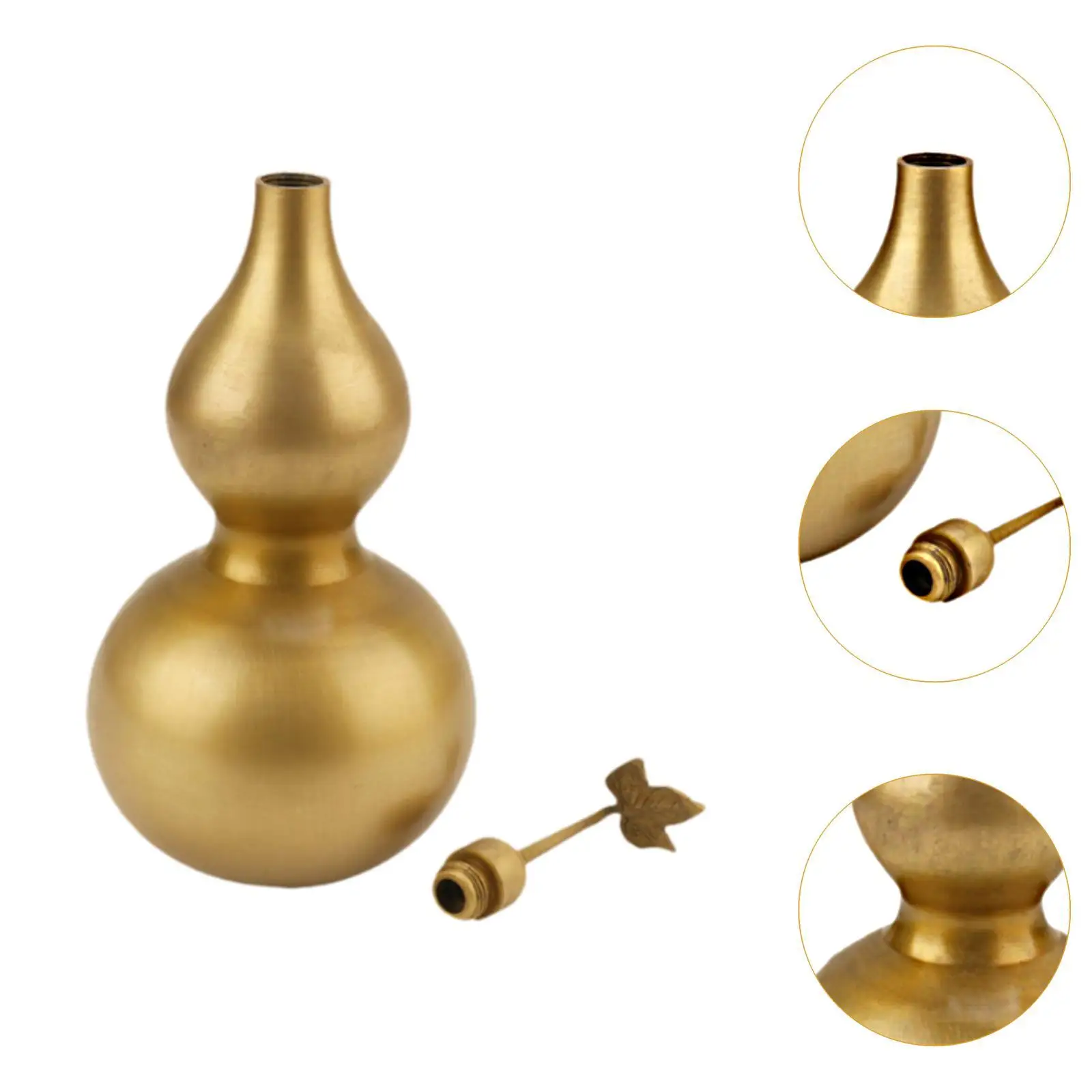 Bagua Gourd Statue Table Centerpiece Good Luck Wealth Hulu Calabash Figurine for Entrance Farmhouse Living Room Indoor Bookshelf