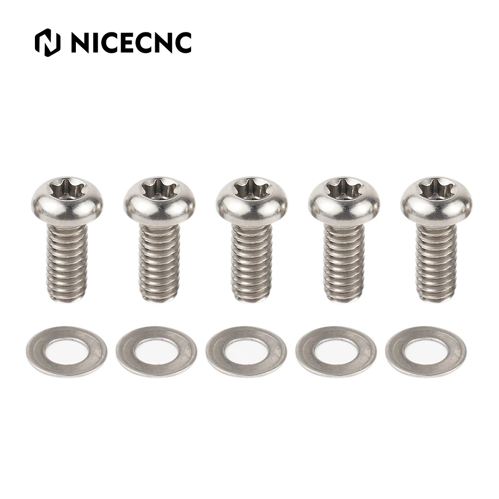 NICECNC Derby Cover Screws Titanium Alloy for Harley Davidson '06-'17 Dyna '08-'18 Softail'08-later Touring and Trike Models