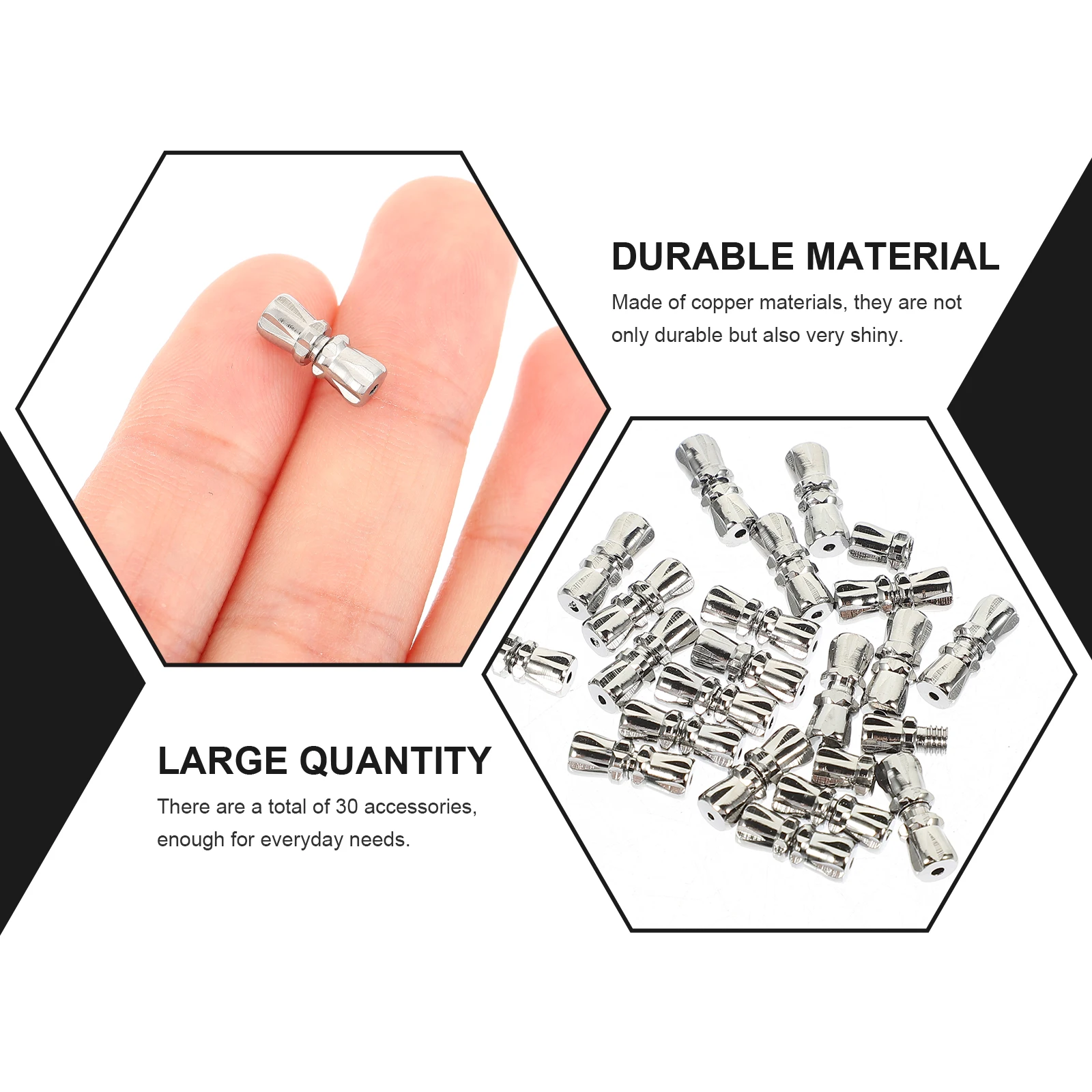 

30pcs Screw Clasps Brass Barrel Buckles Cord End Caps For Jewelry Making Diy Bracelet Necklace Accessories Tools Lightweight