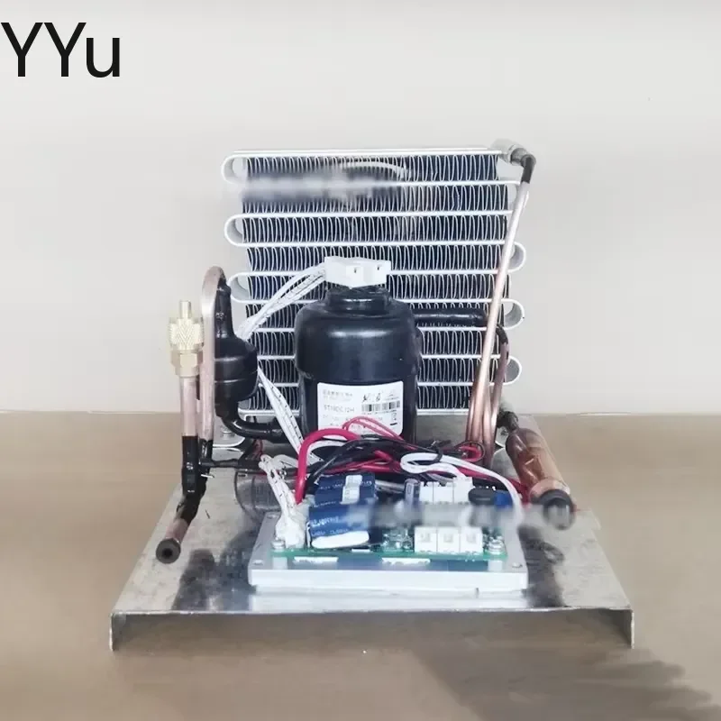 for Micro Compressor Unit DC Condensing Unit Small Refrigeration Air Cooling R134a 24V Mini Fridge Cooler System Replacement