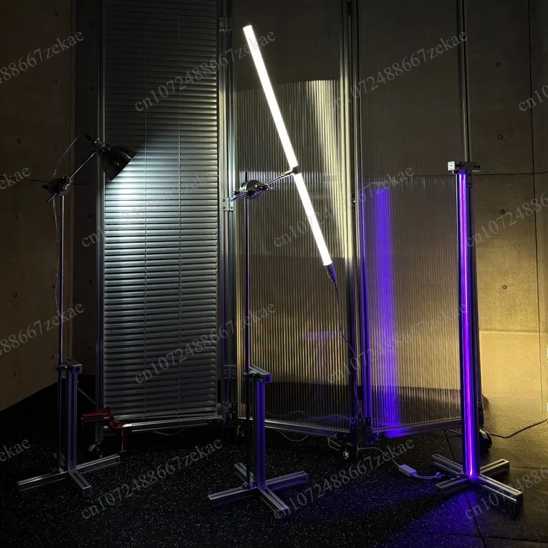 Industrial punk style aluminum profile floor lamp E-sports room atmosphere standing lamp