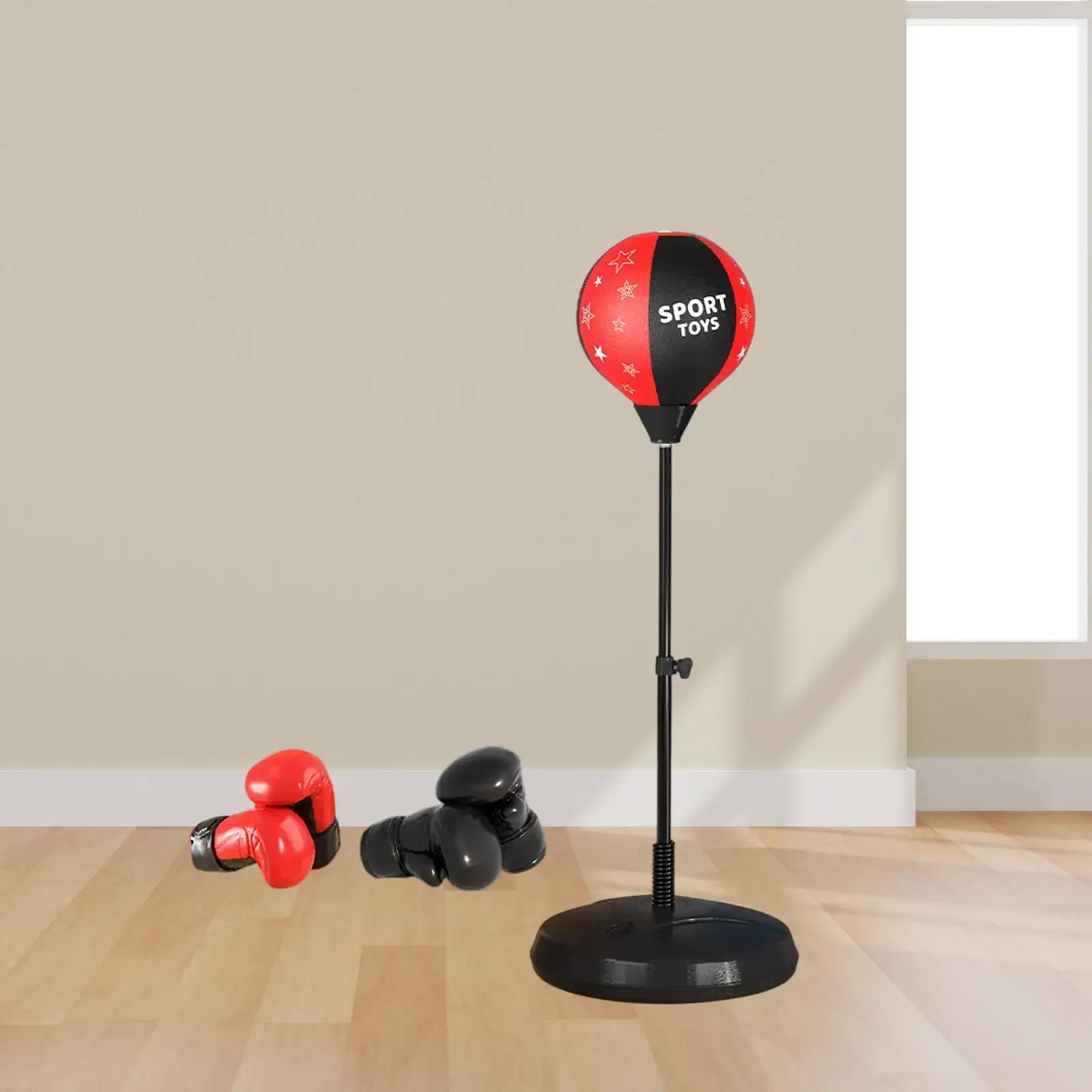 

Punching Bag with Stand and Boxing Gloves for Training Adults Teens Workout