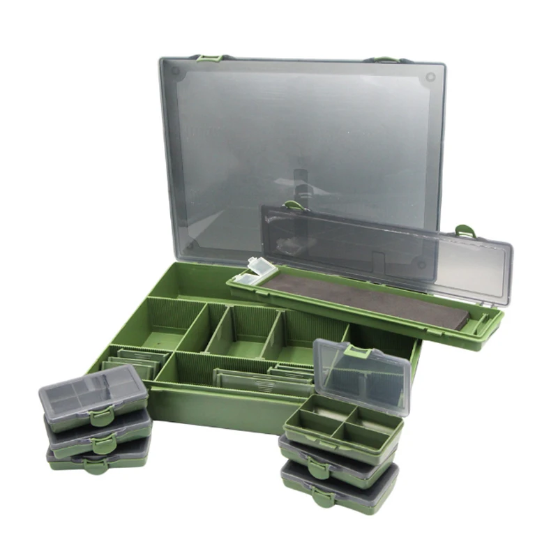 

36.5*28.5*5.5cm Waterproof Carp Fishing Accessories Gear Large 7+1 Carp Fishing Tackle Box