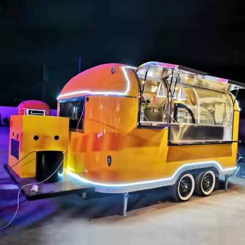 Portable Mobile Food Truck Trailer Burger Crepe Pizza Food Truck Outdoor kitchen Tent Caravan Coffee Trailers