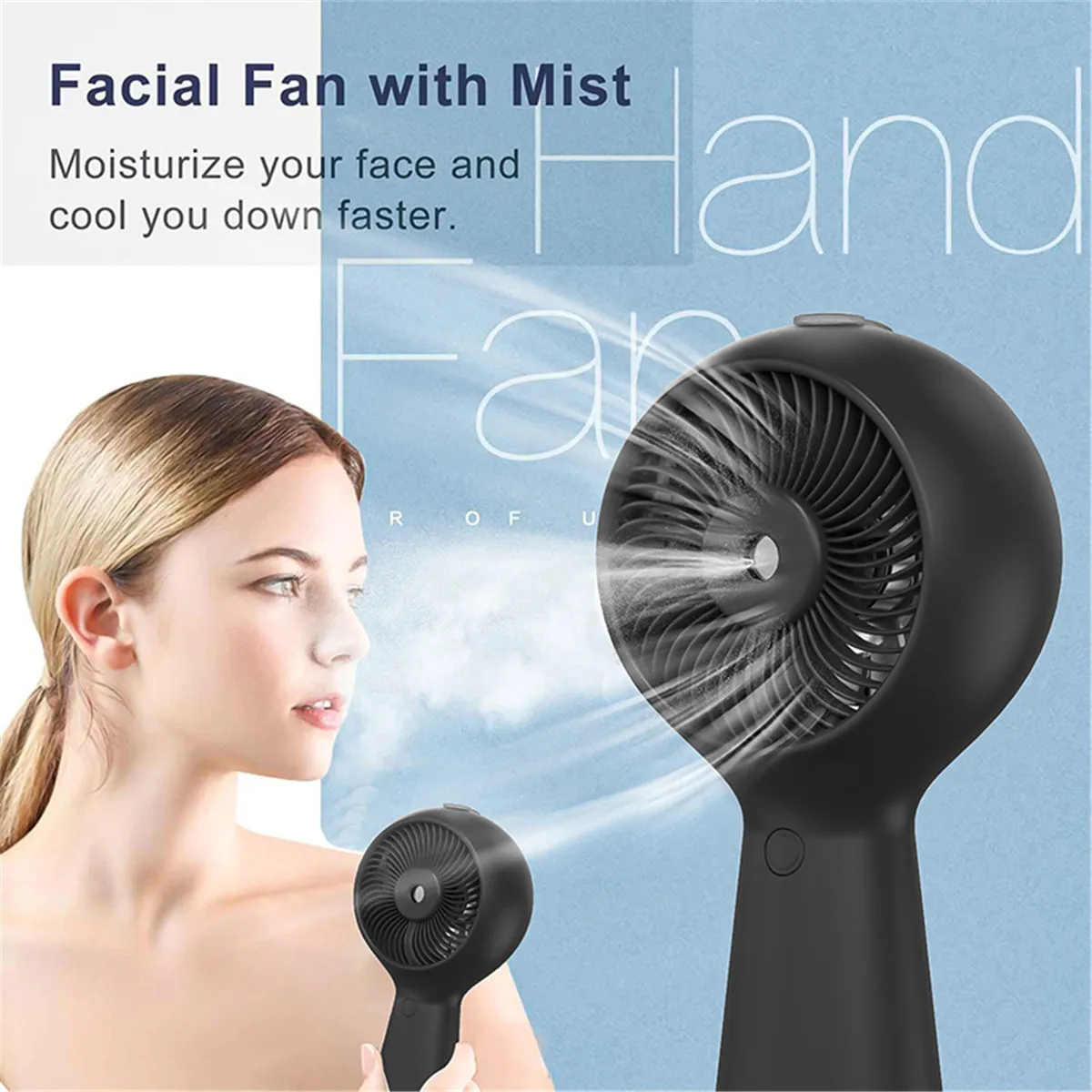 

Spray humidifier fan handheld fan moisturizing usb rechargeable lithium battery cool and portable mini in summer