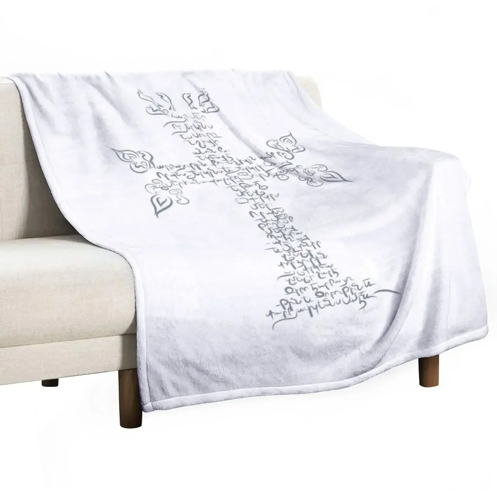 Armenian Lords Prayer Throw Blanket Blankets For Sofas Warm Flannels Blankets