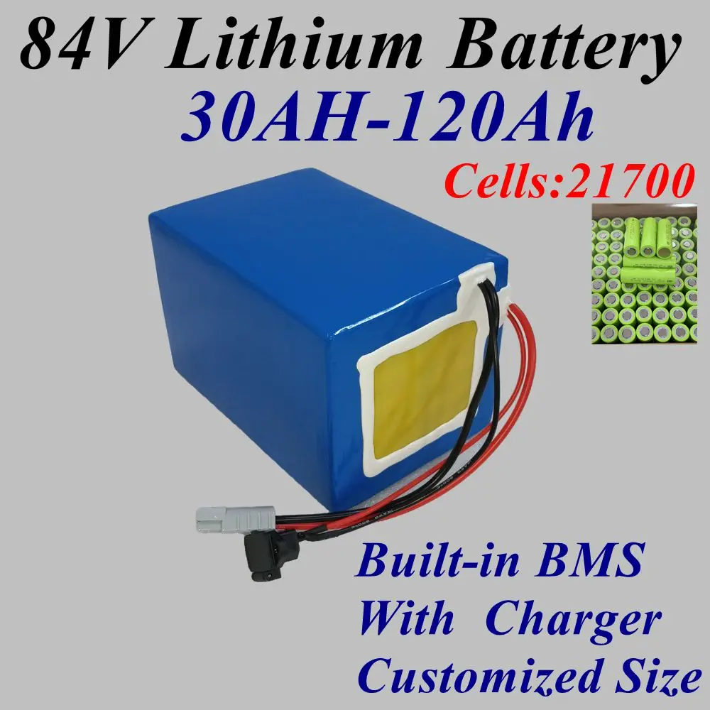 27S Bluetooth App BMS 84V 50Ah 60Ah 70Ah 80Ah 100Ah 120Ah Lifepo4 Battery  for 3000W 8KW Motorcycle motorcycle Floor Golf Cart