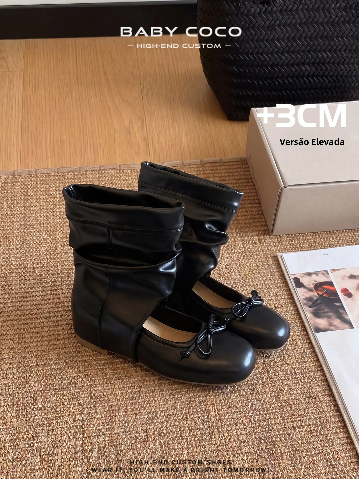 women's-ballet-flat-shoes-leather-version-hollow-out-short-booties-versatile-retro-soft-bottom-knot-summer-boots
