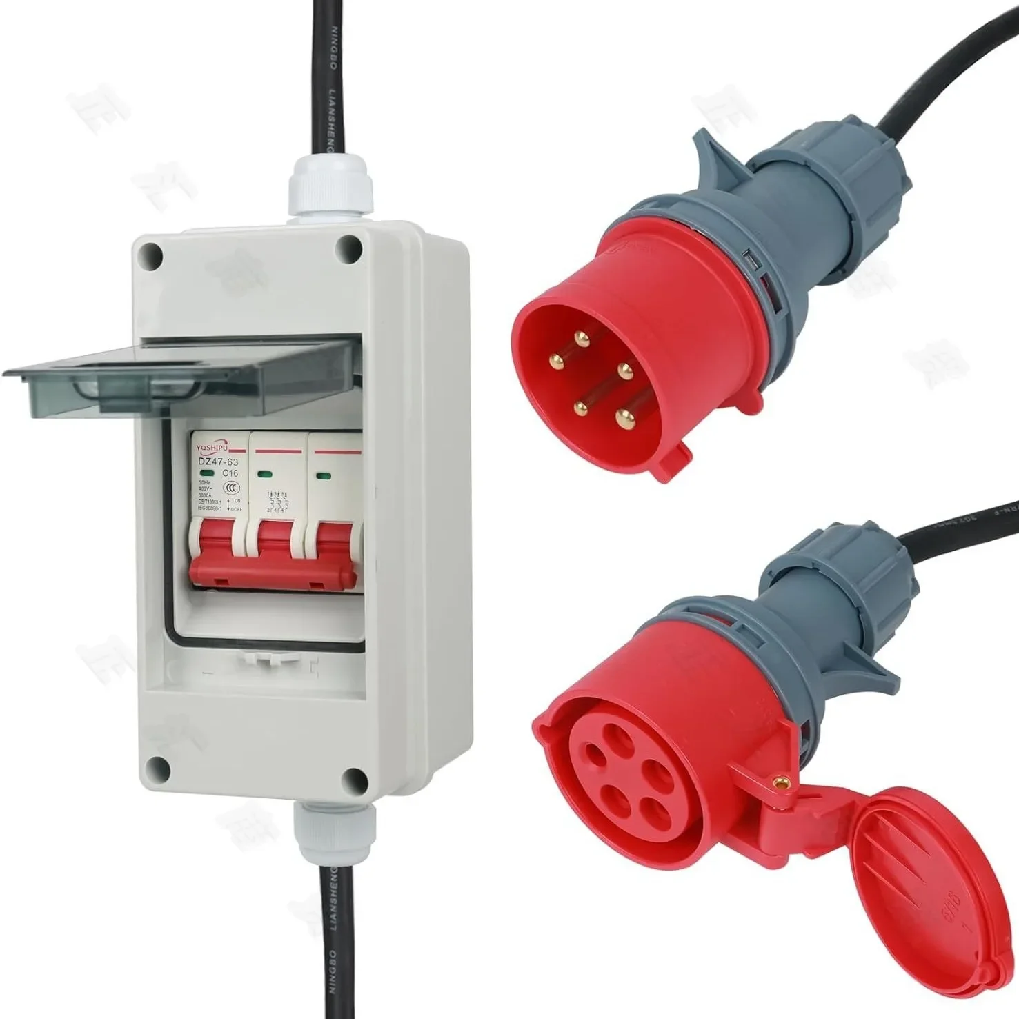 The Manufacturer Supplies 5P Plug Socket Extension Cable, Circuit Breaker 32A To 16A RV Extension Cable