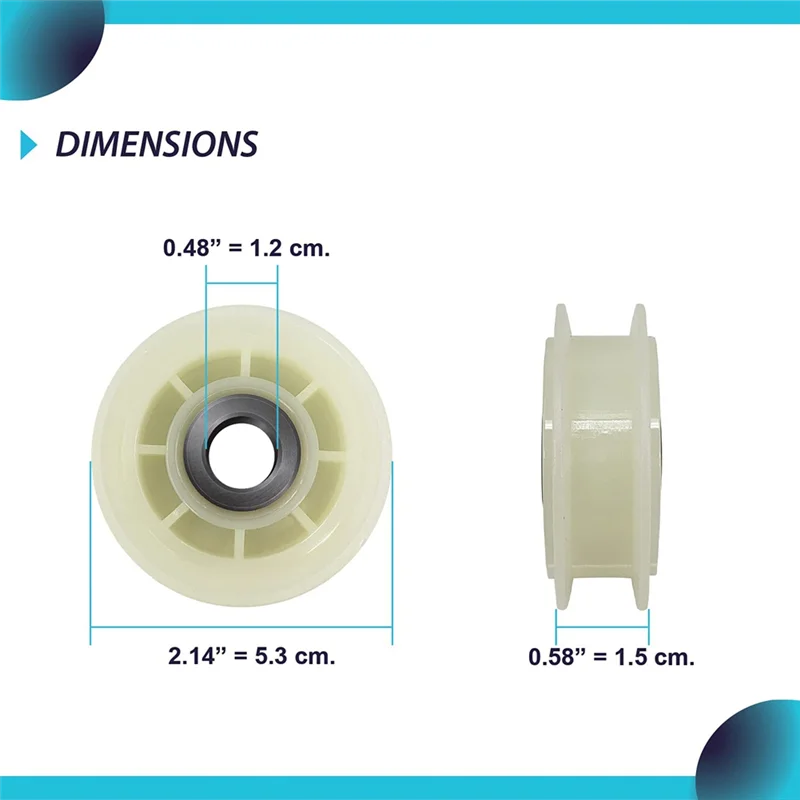 A44F-10PCS 279640 مجفف بكرة المهمل لاستبدال مجففات ويرلبول وكينمور - يستبدل 3388672 697692 AP3094197 W10468057 الاسمية