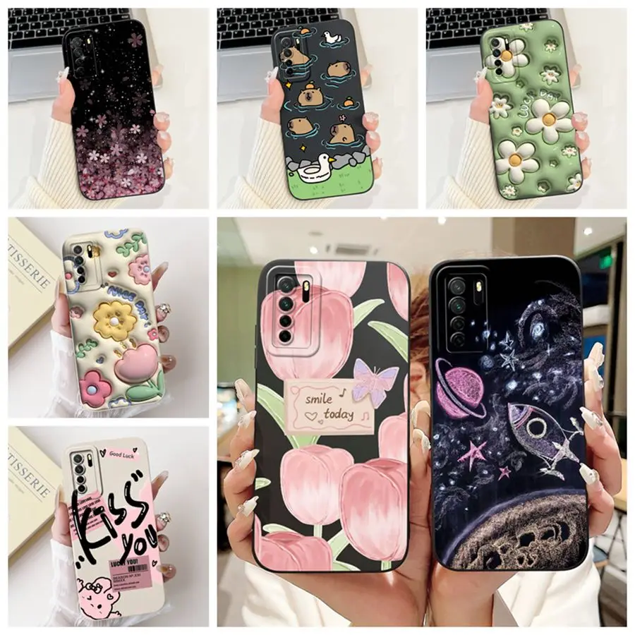 Para Huawei P40 Lite 5G funda Honor 30S Rusia funda trasera protectora de silicona suave para Huawei Nova 7 SE CDY-AN00 carcasas de parachoques