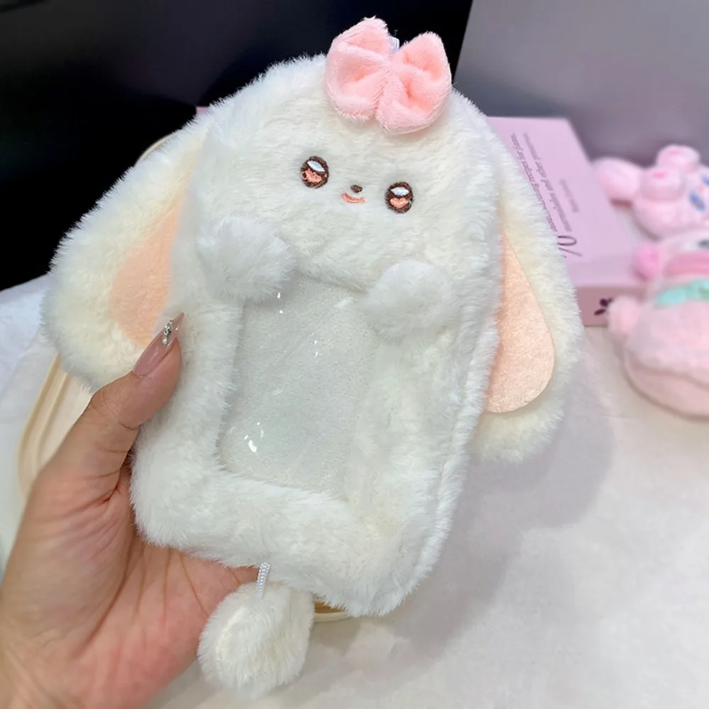 Multifunctional Photocard Case Rabbit/Dog/Cat Photo Card Holder Big Eared Rabbit/Border Collie Cards Sleeve School Office