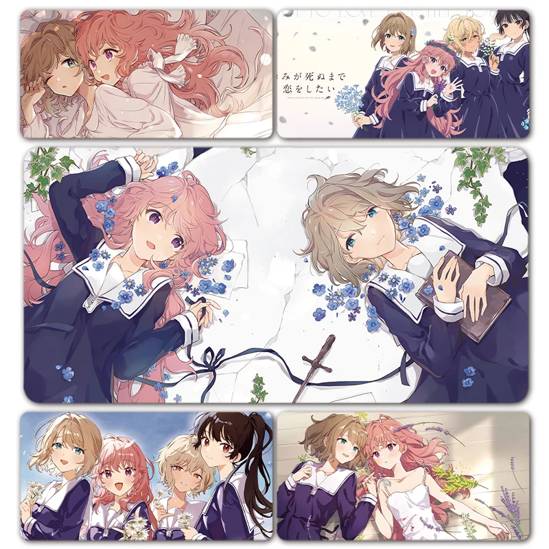 Kimi Ga Shinu Made Koi Wo Shitai Mimi Sheena XXL Anime Large Game Mouse Pad Computer Laptop Non-slip Keyboard Mats Mousepad
