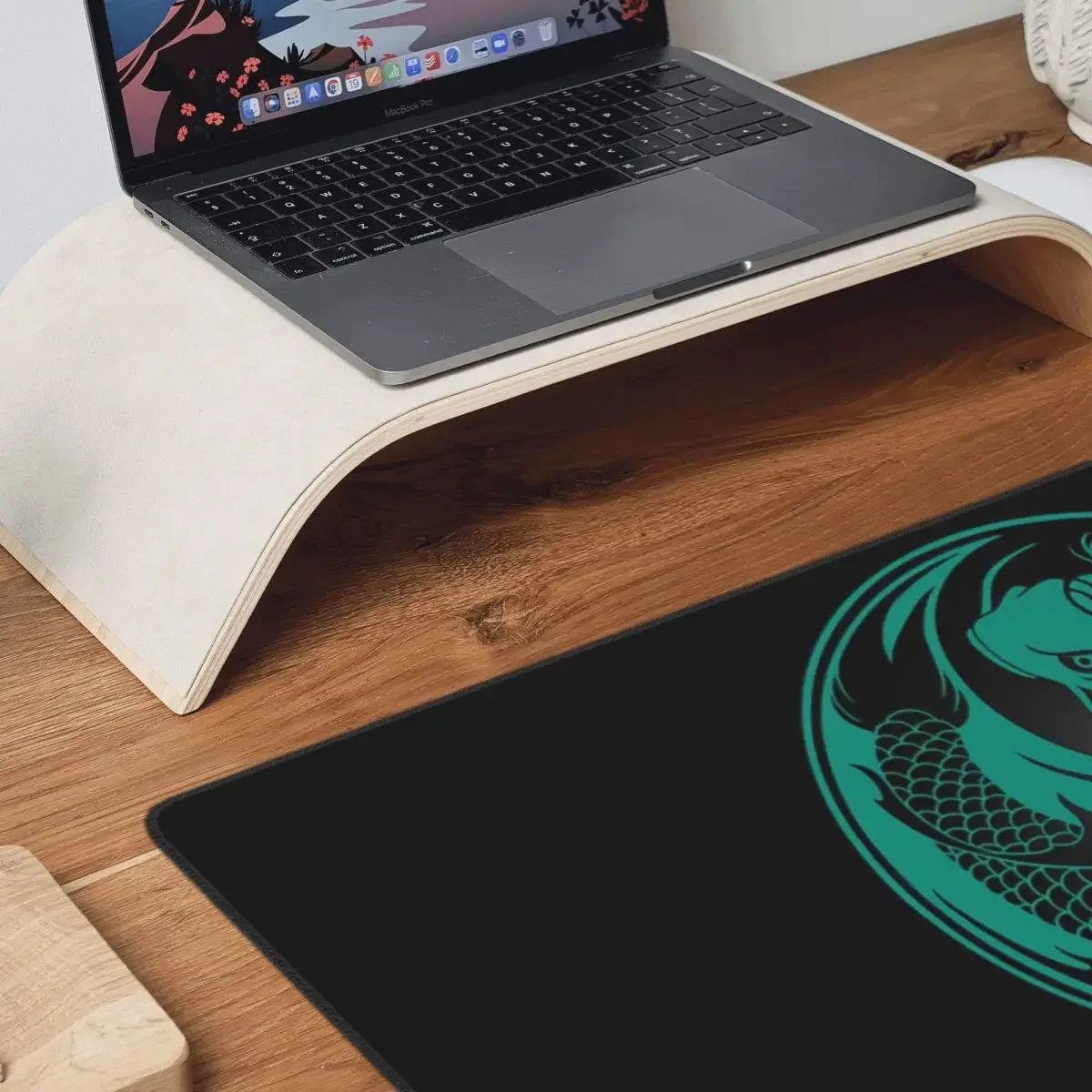 Teal Blue And Black Yin Yang Koi Fish Large Mouse Pad Computer Keyboard Mouse Mat Gamer PC Laptop Desk Mat Office Table Mats