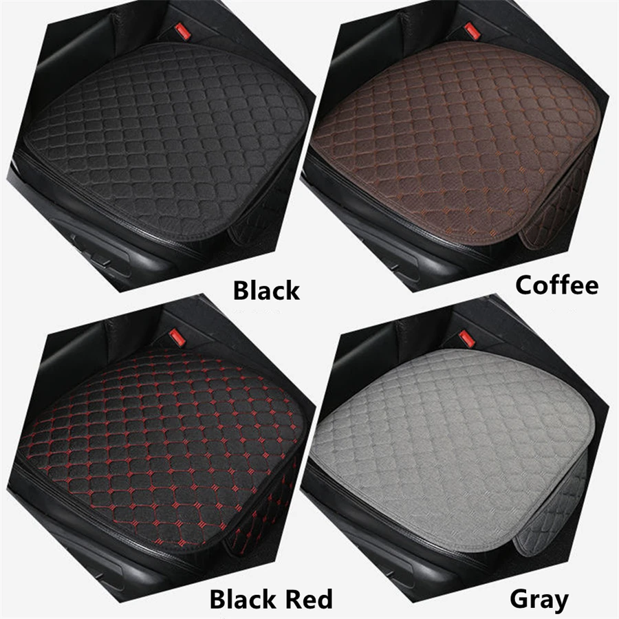 SJ 3pcs Linen Fabric Universal Car Seat Covers Cushion Front & Rear Mats For ChangAN Alsvin V3 V5 V7 CS35 CS55 CS75 Plus CS85